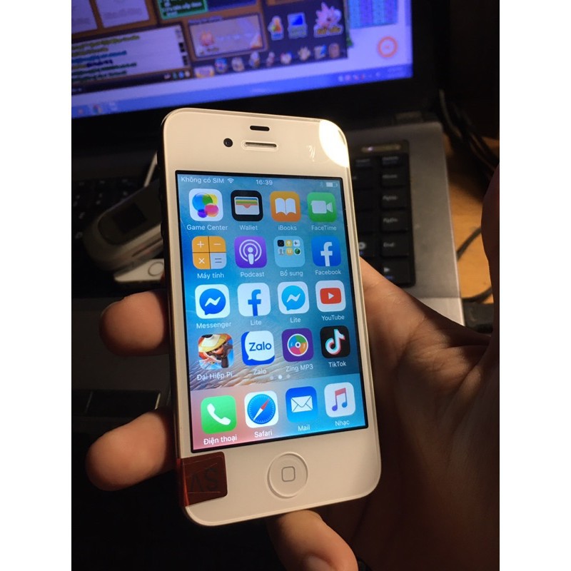 Điện thoại iphon 4s quốc tế lắp được sim chơi Zalo fb mess, nghe gọi ok - tặng kèm cáp sạc | BigBuy360 - bigbuy360.vn