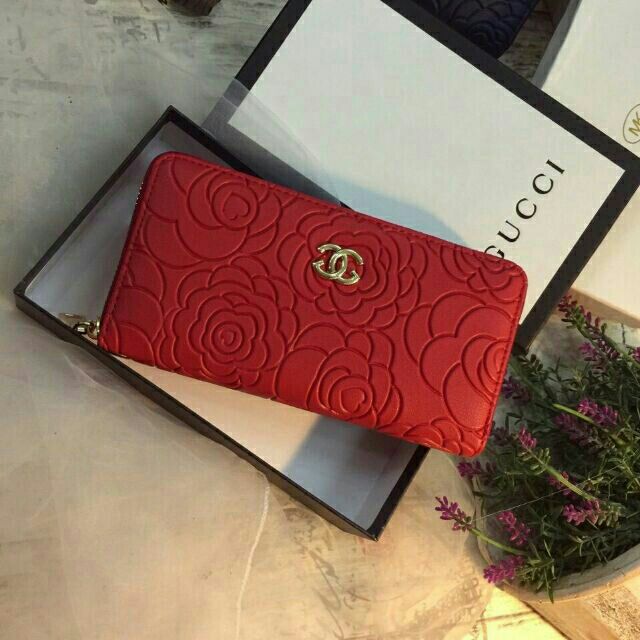 Bóp ví nữ thời trang hoa hồng cao cấp tặng các bạn gái , cô giáo lễ, sinh nhật- vi TLVI00084