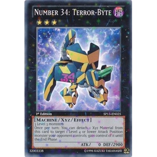 Thẻ bài Yugioh - TCG - Number 34: Terror-Byte / SP13-EN025_S'