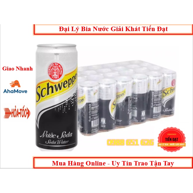 Thùng 24 Lon Soda Schweppes 330ml