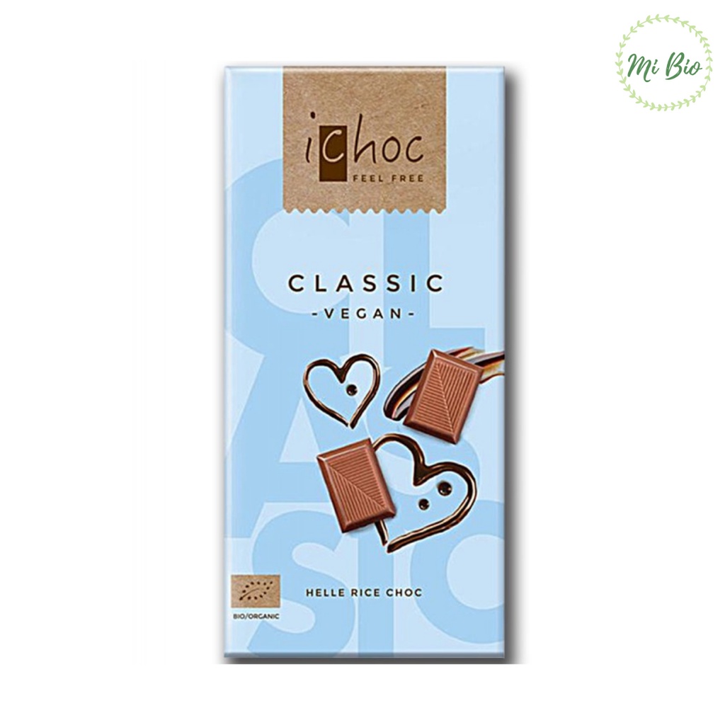 Socola hữu cơ thuần chay vị truyền thống (Classic) 80gr - iChoc