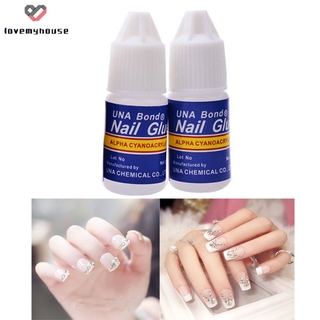 (Hàng Mới Về) Set 2 Lọ Gel Đính Móng Tay Giả Nhanh Khô Đính Đá Xinh Xắn