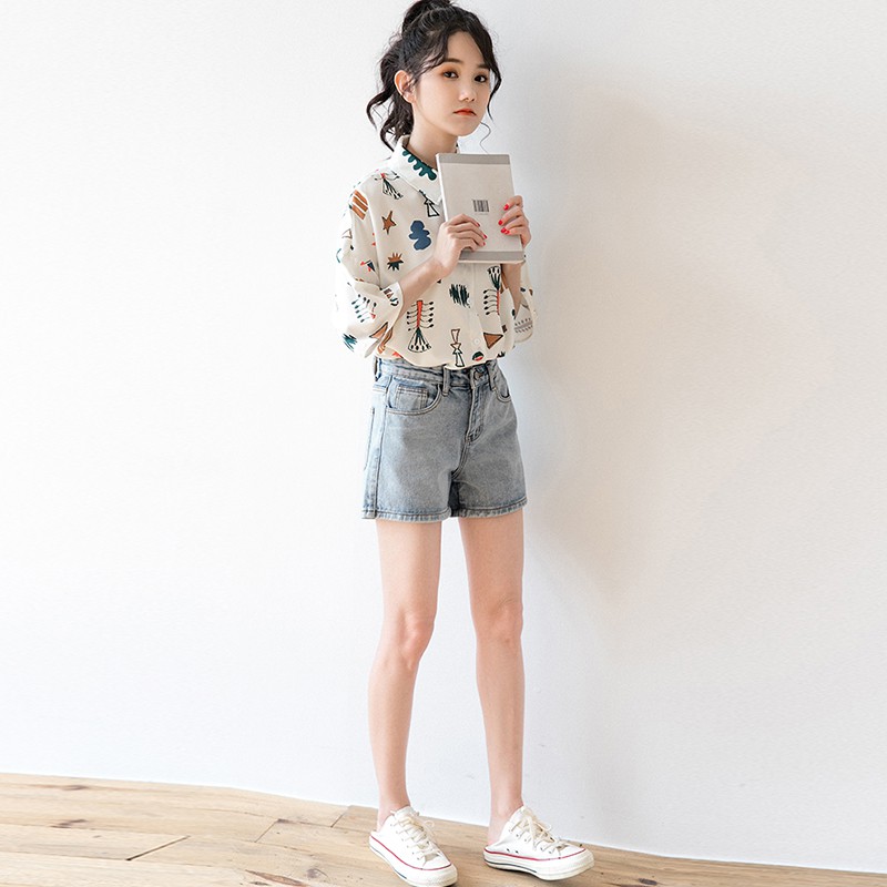 Áo Sơ Mi Voan Tay Ngắn Họa Tiết Hoa Cổ Điển Thời Trang Dễ Thương Cho Nữ | BigBuy360 - bigbuy360.vn