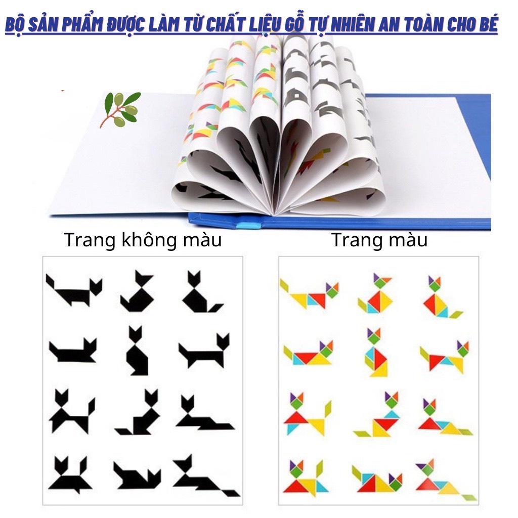 Đồ chơi Tangram nam châm rèn luyện tư duy cho bé kèm hướng dẫn.