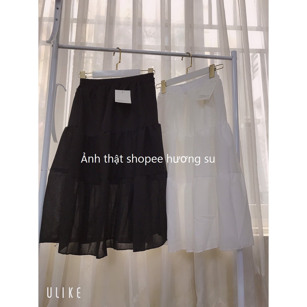 Chân Váy 3 Tầng Voan Lụa basic 2 lớp -HươngSu (CV002) | BigBuy360 - bigbuy360.vn