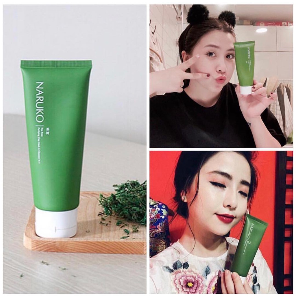 Sữa Rửa Mặt Bùn Tràm Trà Naruko Tea Tree Purifying Clay Mask and Cleanser in 1