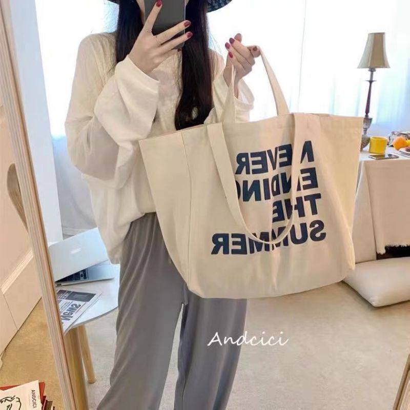 Túi tote vải Canvas cỡ lớn