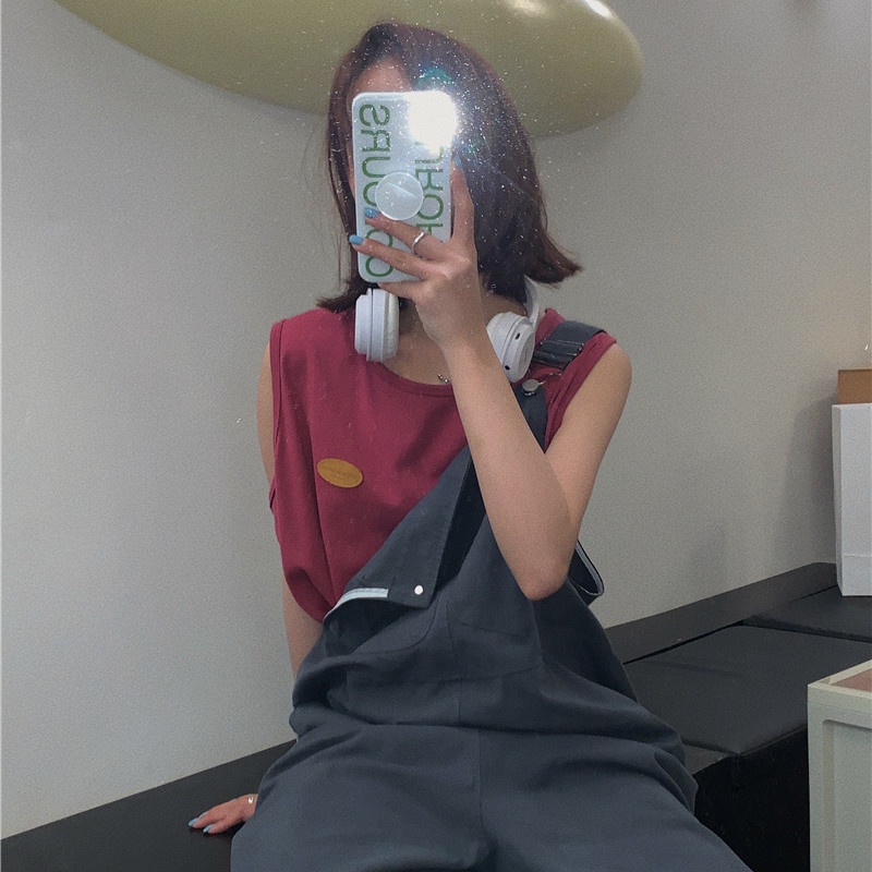 Áo Thun Không Tay Dáng Rộng Thời Trang Mùa Hè Hàn Quốc 2022