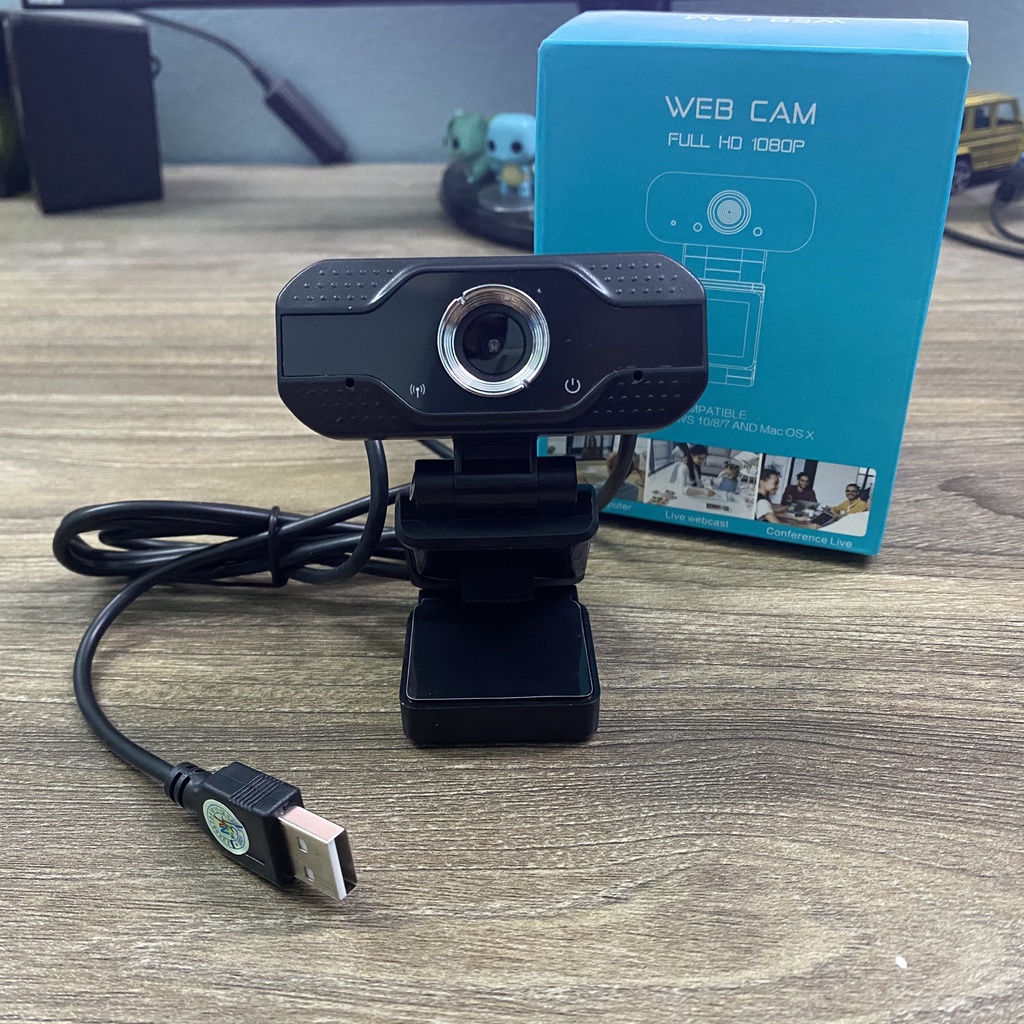 Webcam, camera PC tích hợp micro hỗ trợ học online sắc nét 1080