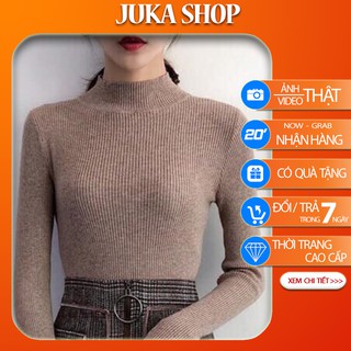 Áo len nữ giữ nhiệt dài tay cổ cao ôm body tôn dáng trẻ trung - 2020