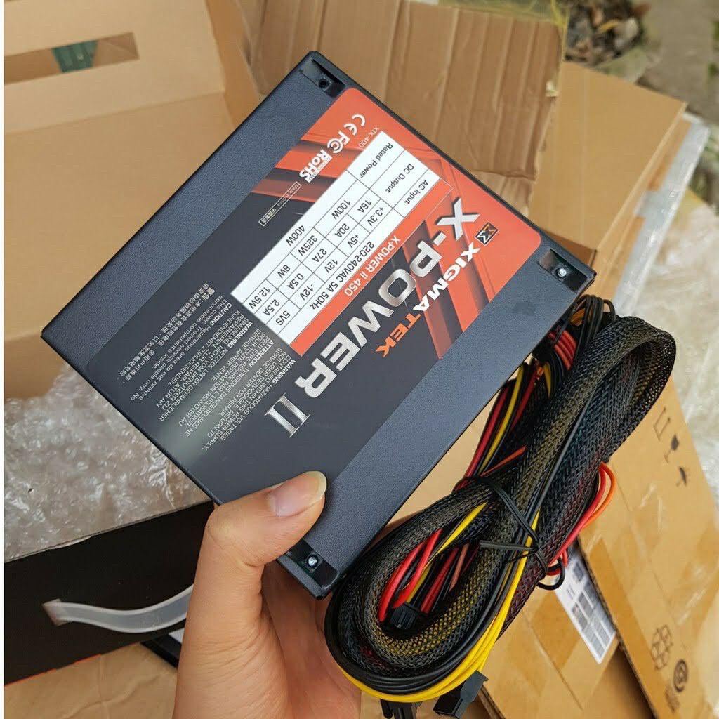 Bộ nguồn máy tính công suất thực 350W, 400W, 500W, 650W  Xigmatek, Huntkey, AcBel Fan 12CM chính hãng (cũ)