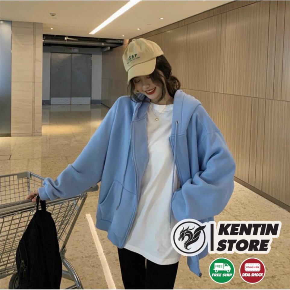 Áo khoác hoodie Chống Rét Cho Nam nữ Unisex Form rộng nón tai thỏ Chất Nỉ Có 4 Màu Ulzzang