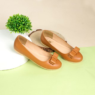 LiB - Giày Búp Bê Nữ Thời Trang Bệt Mũi Tròn Gắn Nơ S528