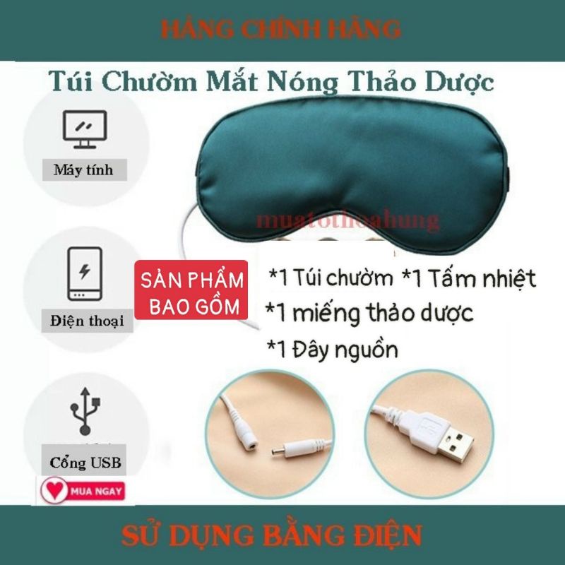 Túi Chườm Mắt Thảo Dược Làm Nóng Bằng Điện Thư Giản  Giảm Quầng Thâm Mắt