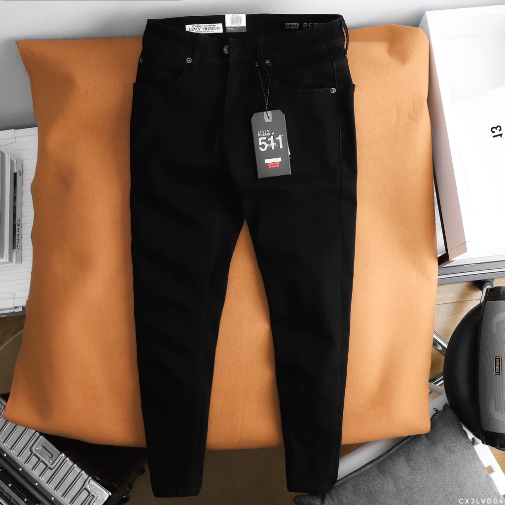 Quần Jean 𝙇𝙚𝙫𝙞𝙨 Nam 𝙇𝙚𝙫𝙞'𝙨 PREMIUM 511 CXJLV004 Màu Đen Form SlimFit Mềm Mịn Co Giãn Hàng Xuất Xịn Có Big