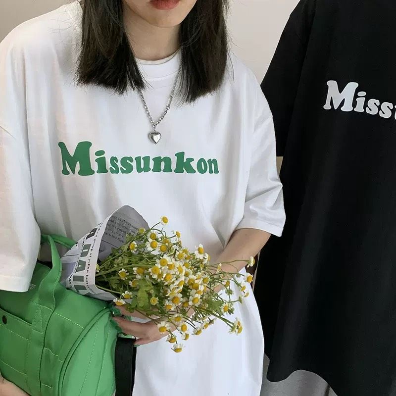 Áo thun tay lỡ unisex Missunkon cà rót