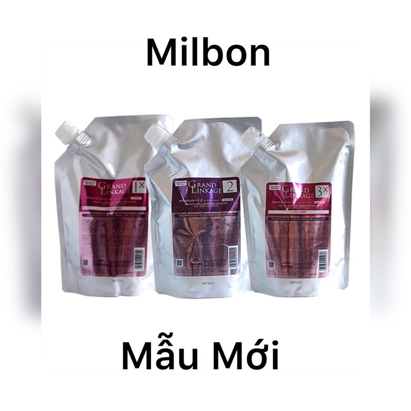 BỘ PHỤC HỒI TÓC HƯ TỔN MILBON JAPAN 3 BƯỚC 123X CHO TÓC DÀY TO SỢI