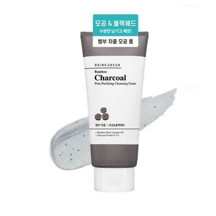 Sữa Rửa Mặt Than Hoạt Tính Bring Green Bamboo Charcoal Pore Purifying Cleansing Foam 300ml