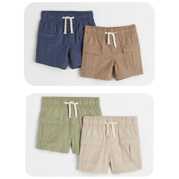 Set 2 quần short vải thô  chính hãng H&M