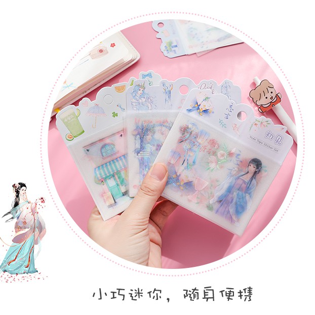 Bộ Sticker Cô Gái Ngọt Ngào / Công chúa cổ tích/ Cổ Trang Trung Quốc