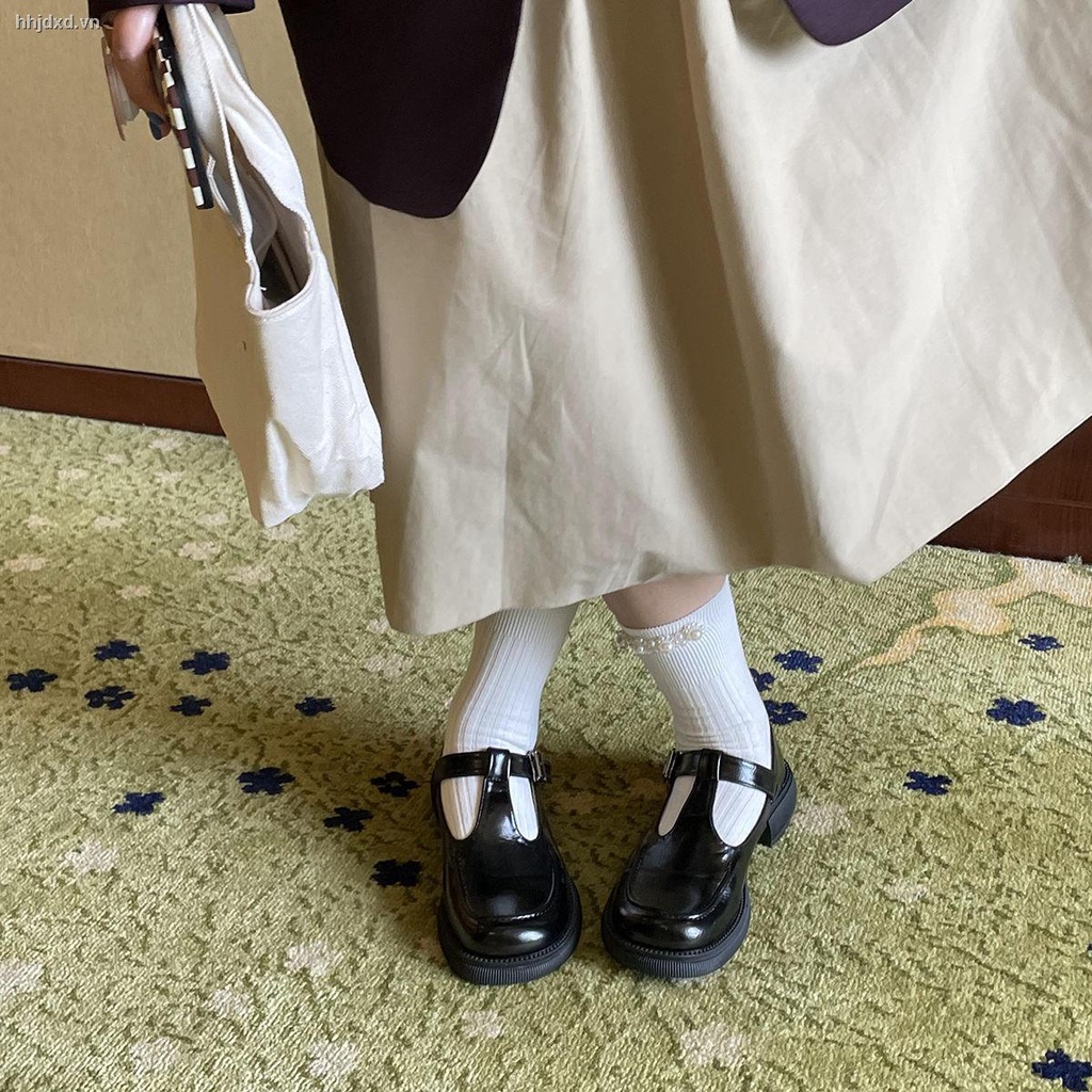 Giày da phong cách Anh quốc retro thời trang xuân thu cho nữ 2022