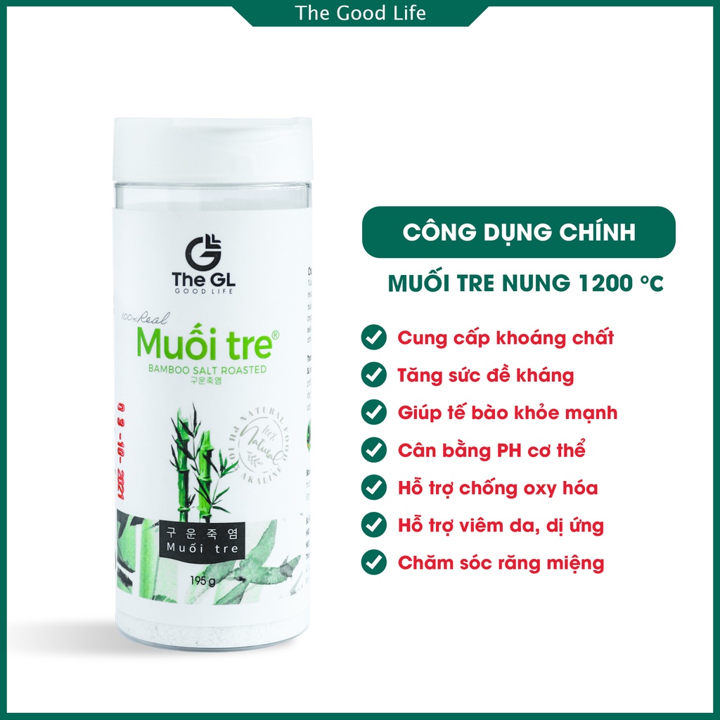 Muối Tre Hàn Quốc The GL Lọ 195gr - Cung Cấp Khoáng Chất, Không Vi Nhựa, Không Kim Loại nặng