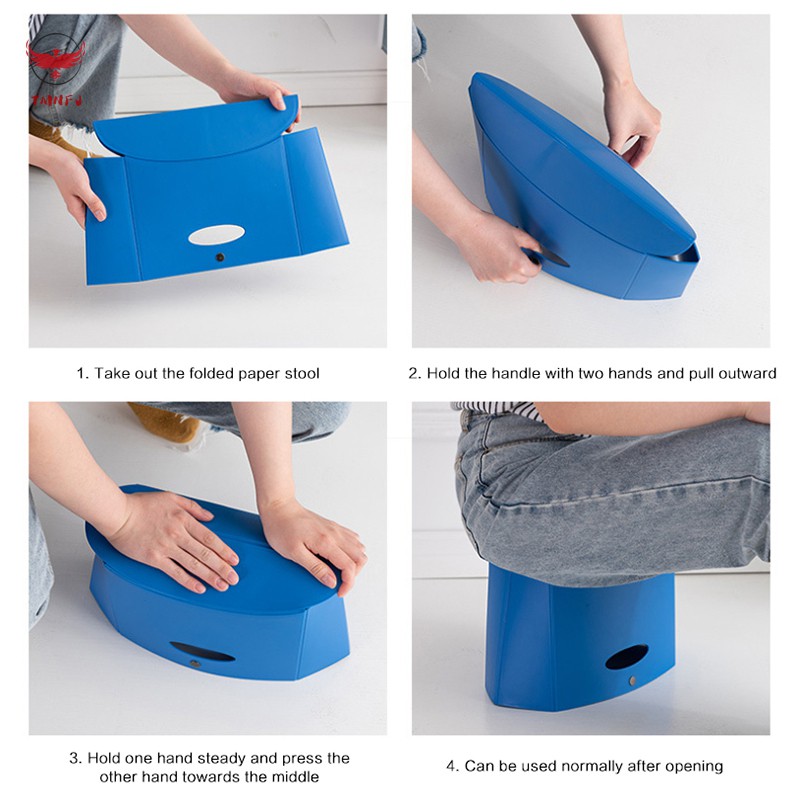 Ghế đẩu giấy xếp tiện dụng dùng khi đi cắm trại/câu cá du lịch ngoài trời