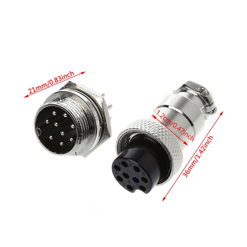Đầu Nối Dây Điện 16mm 2 3 4 5 6 8 9 Pin GX Bằng Kim Loại