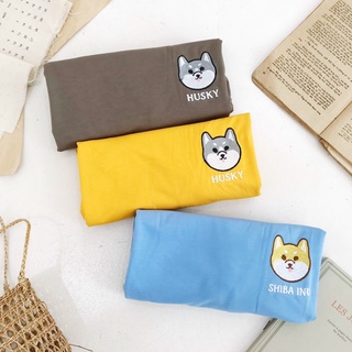 Áo Thun Tay Ngắn Say Happy Thêu Husky - SIZE ML (Hình chụp thật)
