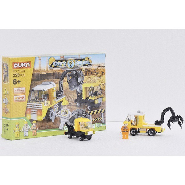 Bộ đồ chơi Ghép hình DUKA - xây dựng thành phố 225 chi tiết   - MLB