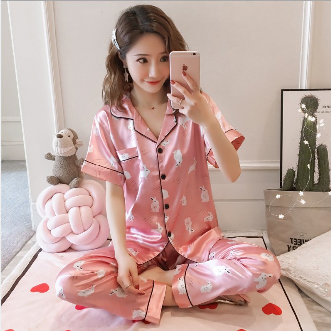 Đồ bộ nữ quần dài, đồ ngủ nữ pijama lụa Quảng Châu | WebRaoVat - webraovat.net.vn