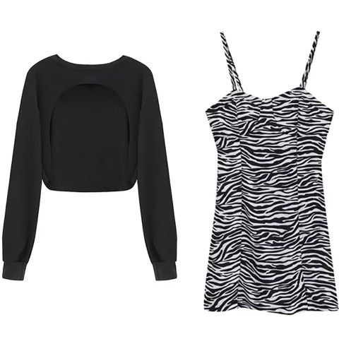 Set Đầm Hai Dây Và Áo Khoác Thời Trang Cỡ Lớn 150kg Cho Nữ | BigBuy360 - bigbuy360.vn