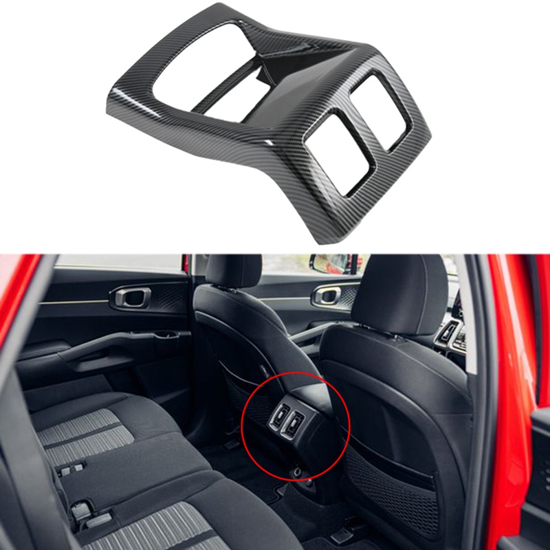 Khung Viền Máy Điều Hòa Hộp Tỳ Tay Bằng Sợi Carbon Cho Kia Sorento MQ4 2020 2021 2022