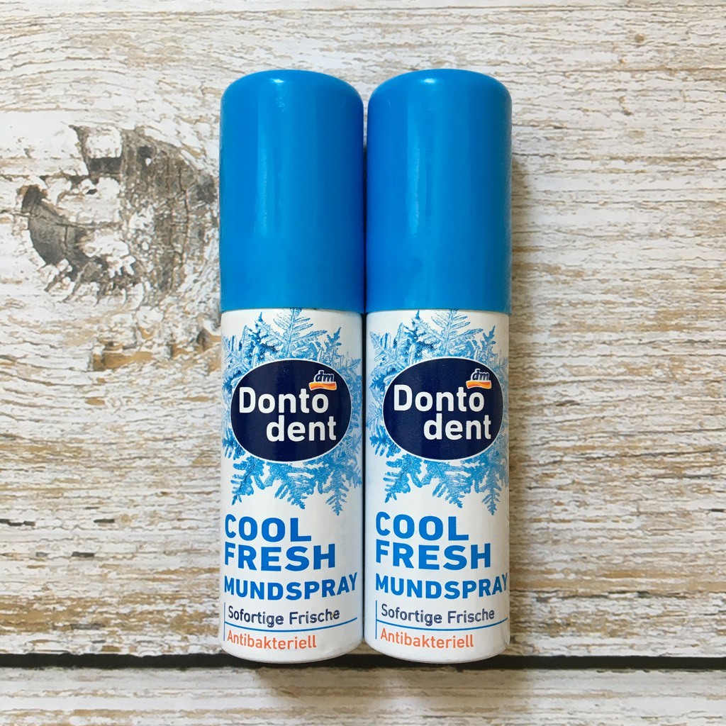 Xịt thơm miệng DONTODENT COOL FRESH MUNDSPRAY 15ml, giúp khử mùi, diệt khuẩn. Loại bỏ mùi hôi, giúp hơi thở thơm mát