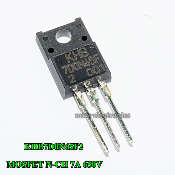 (1 Cái) 7D0N65F2 7D0N65F KHB7D0N65F2 7N65 MOSFET N-CH 7A 650V TO-220F (Mã sản phẩm M00027)