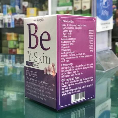 Be Y – Skin - Viên sáng da hỗ trợ giúp làm đẹp da, giúp da trắng sáng mịn màng, giảm nguy cơ lão hoá da (Lọ 45v)