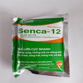 Phân bón lá SENCA -12 (20-20-20 +TE) 100G  to trái mã đẹp, chống rụng, chống nứt, chống thối...