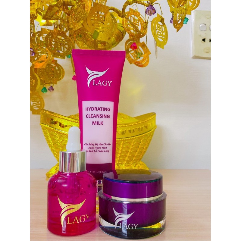 Combo Mỹ phẩm YLAGY 3 sản phẩm Kem Face, Serum, Sữa Rữa mặt