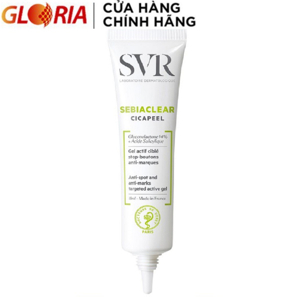 [Mã COSGLORIAT3 -8% đơn 250K] Gel Làm Giảm Mụn Dành Cho Da Dễ Bị Mụn SVR SEBIACLEAR Cicapeel 15ml