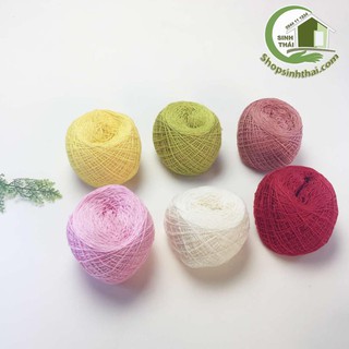 Chỉ móc - chỉ đan lát, móc áo, móc giỏ, móc khăn, chỉ cotton cao cấp - chọn màu