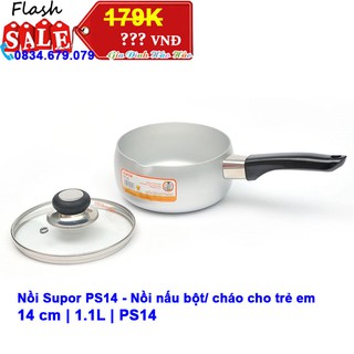 Nồi Sữa Hợp Kim Nhôm Oxy Hóa Mềm Supor 14cm - 1.1L - PS14