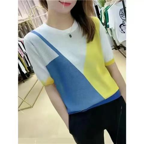 Áo Thun Dáng Rộng Bằng Lụa Lạnh Mỏng Phong Cách Phương Tây Thời Trang Mùa Hè Hàng Mới 2022