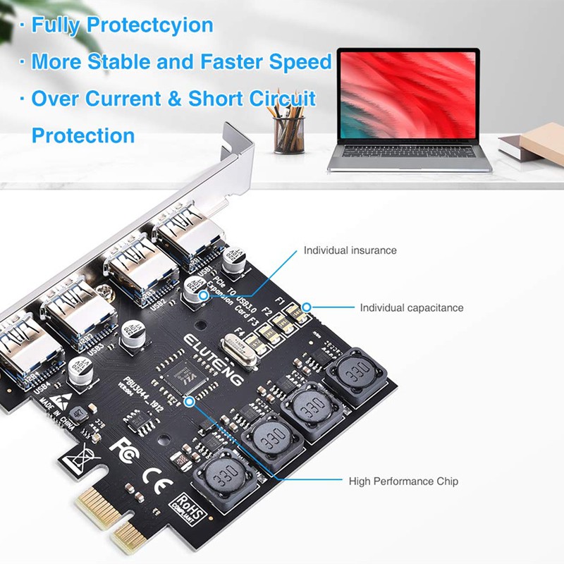 Card Mở Rộng Usb 3.0 Pci-E Sang Usb3.0 Cho Windows 10 / 8.1 / 8 / 7 / Xp | BigBuy360 - bigbuy360.vn