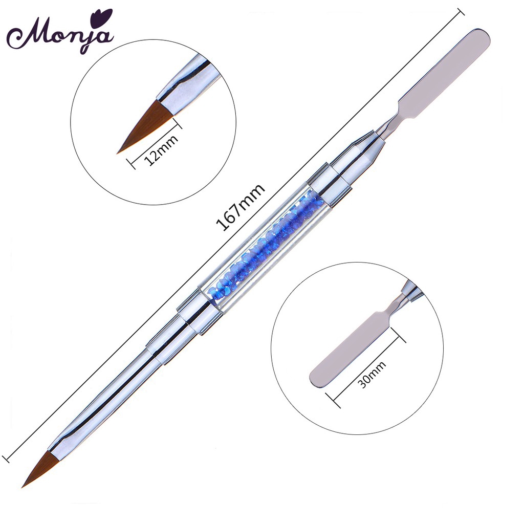 Monja Bộ Cọ 2 Đầu Vẽ Móng Tay Chuyên Dụng Tiện Lợi