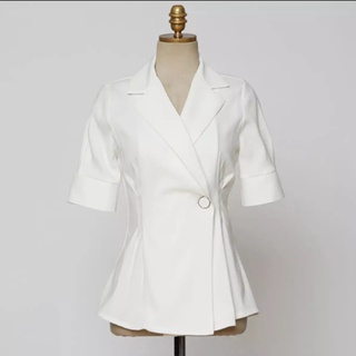 Áo khoác vest blazer một nút dáng dài thanh lịch_