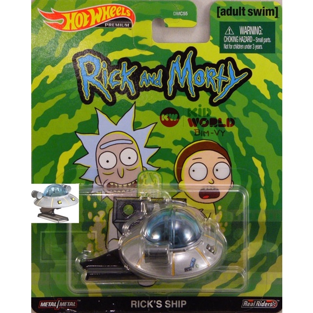 Xe mô hình Hot Wheels Premium Pop Culture Rick and Morty Series Rick's Ship GJR47.