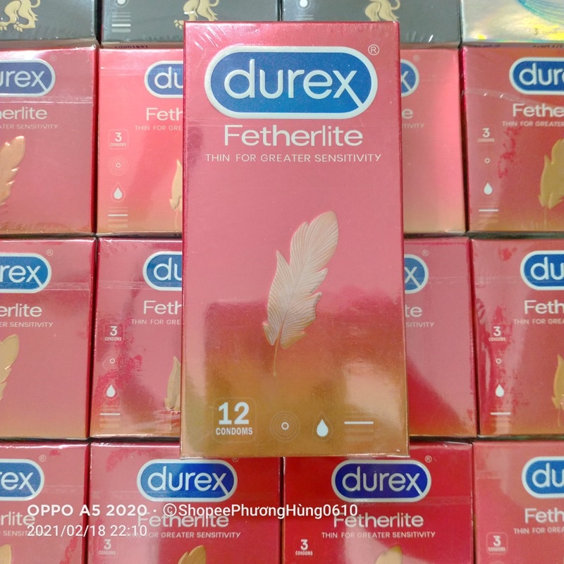 COMBO 2 Hộp 12 chiếc bao cao su Durex Ferherlite.