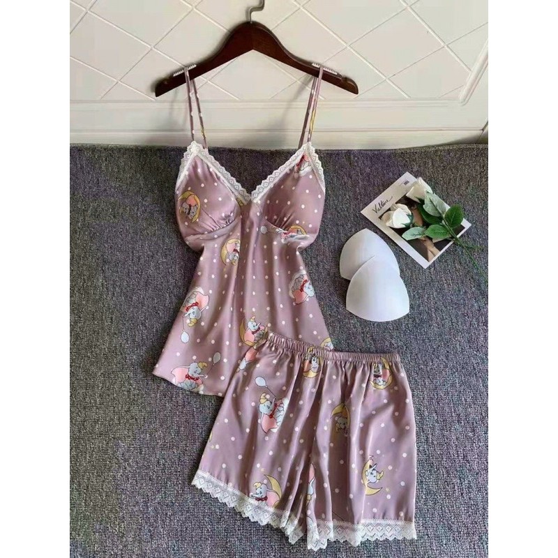 Đồ Ngủ Sexy Nữ - Đồ Bộ Mặc Nhà Lụa Satin Cao Cấp | BigBuy360 - bigbuy360.vn
