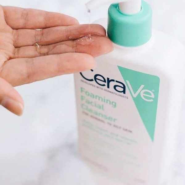 473ml Sữa rửa mặt CERAVE da dầu, da khô #blossom