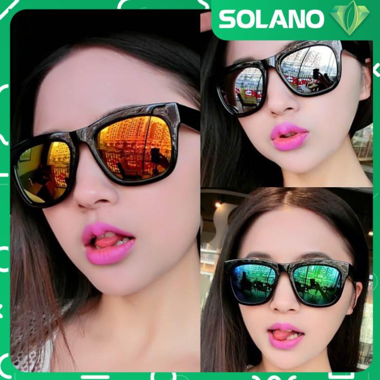Kính Mát Nam Nữ SOLANO Kính Thời Trang Nam Nữ Mắt Tráng Gương Chống Tia UV FA-001010
